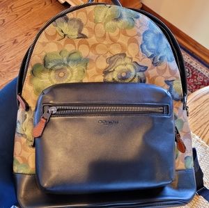 COACH LEATHER & CANVAS BACKPACK